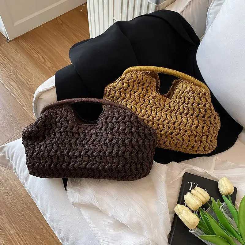 Fashion Elegant Woven Handbag Female Beach Straw Underarm Bag Versatile Exquisite Shoulder Bags Evening Bags For Women GiftsT251215