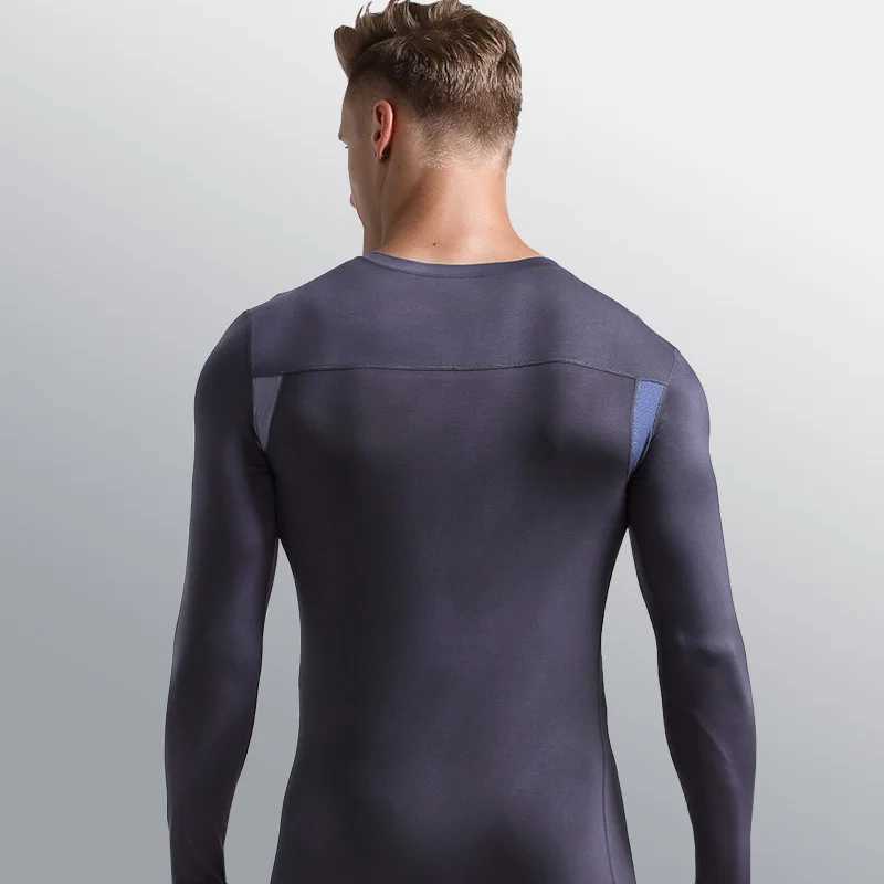 Mens autumn clothes Mens single V-neck Modal thermal underwear Long sleeve base shirt thin top cotton sweater winter G2512151