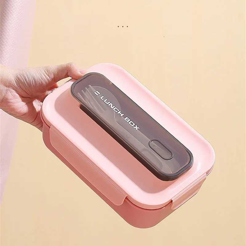 1200/1500ML Lunch Box Portable Double-layer Student Bento Box With Fork Spoon Outing Picnic Box Leakproof Food Storage Container H251213