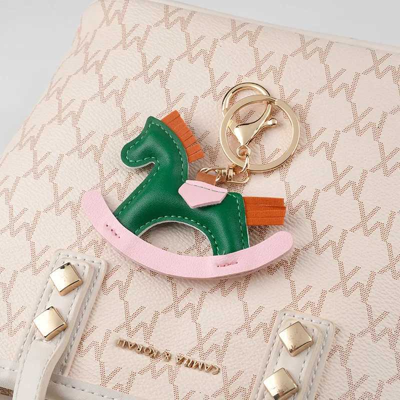 Womens Pendant Cute And Innocent Rocking Horse Keychain Pendant Creative Couple Bag Cartoon Cotton-filled Pendant Kawaii s M251215