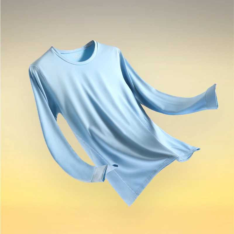 Mens Single-Piece Thermal Underwear Medium-Thick Fleece Cold-Proof Basic Base Layer Top Inner Wear Autumn and Winter G251215