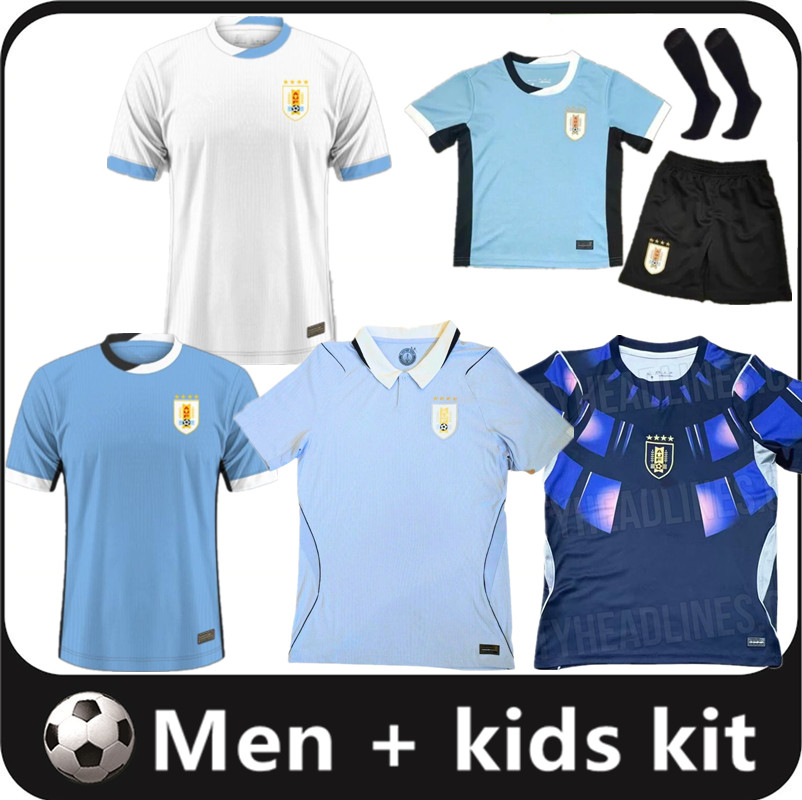 2026 Uruguay world cup Soccer Jerseys Anniversary 26 27 NDE LA CRUZ GDE ARRASCAETA FVALVERDE LSUAREZ ECAVANI RBENTANCUR RARAUJO Men kids kit home 16-4XL