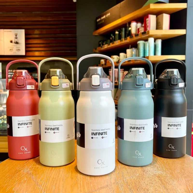 Handheld 316 Stainless Steel Insulated Cup Large Capacity Portable with Straw Cup Outdoor Sports Water Bottle H251215
