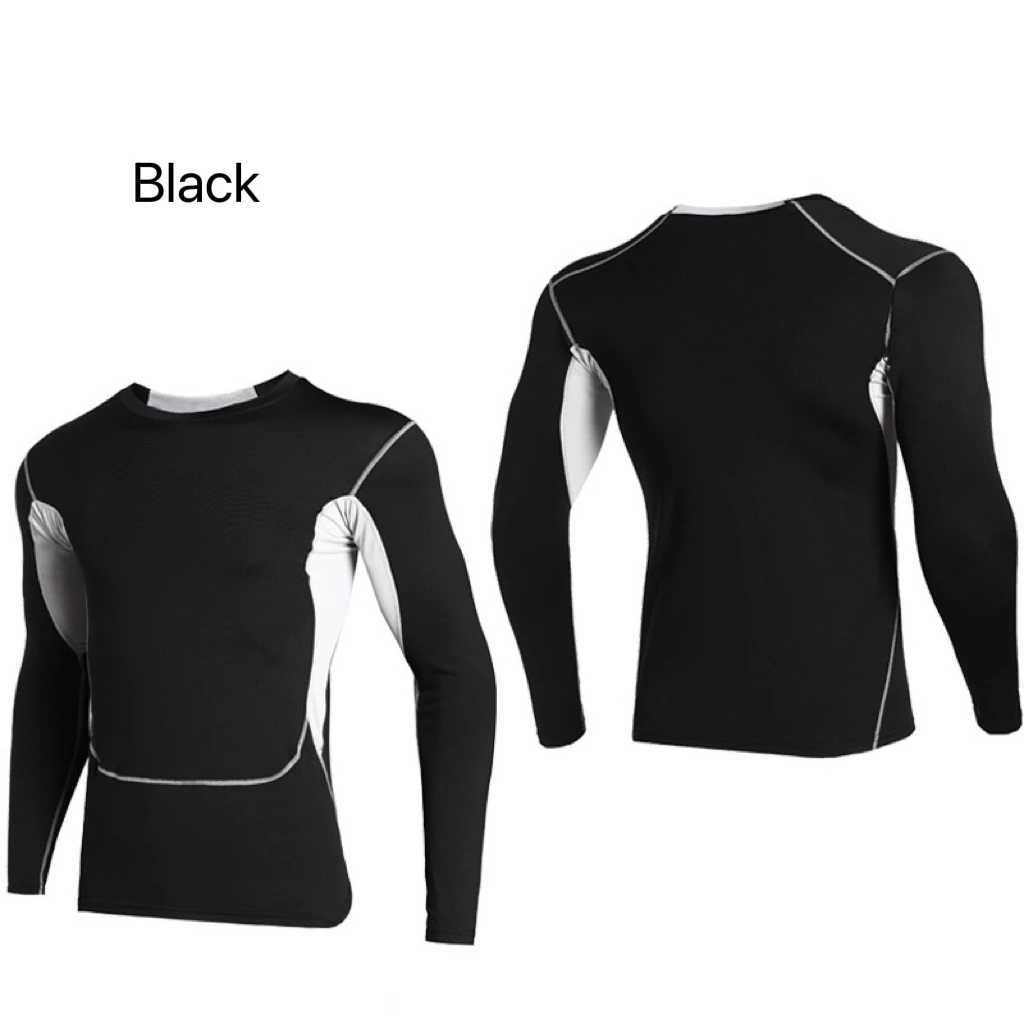 Mens Thermal Compression Shirts Long Sleeve Athletic Undershirt Winter Gear Baselayer Quick Dry T Shirts Sport Running Tops G251215