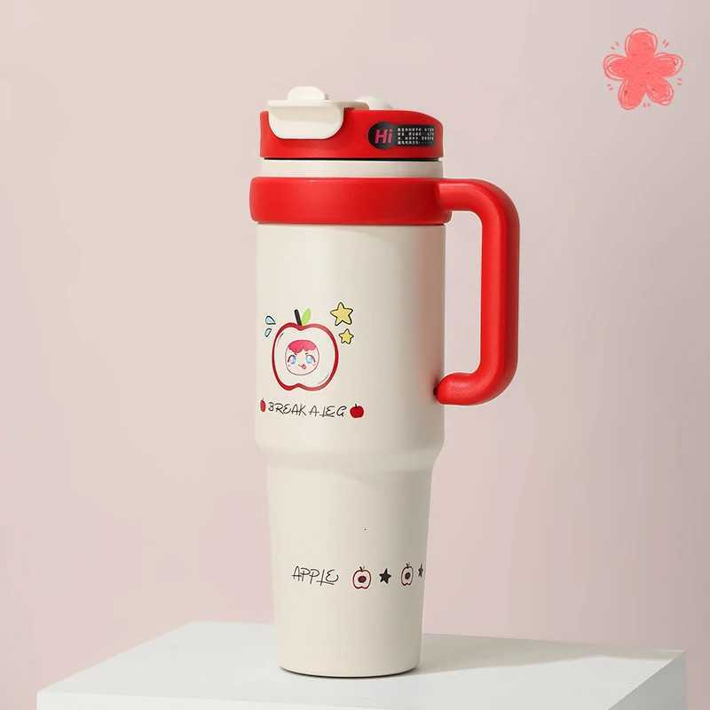 1000ML Bingba Cup Stainless Steel Cold and Hot Car Large Capacity Portable Handle Cup for 24 Hrs Car Insulation Cup Coffee Water H251215