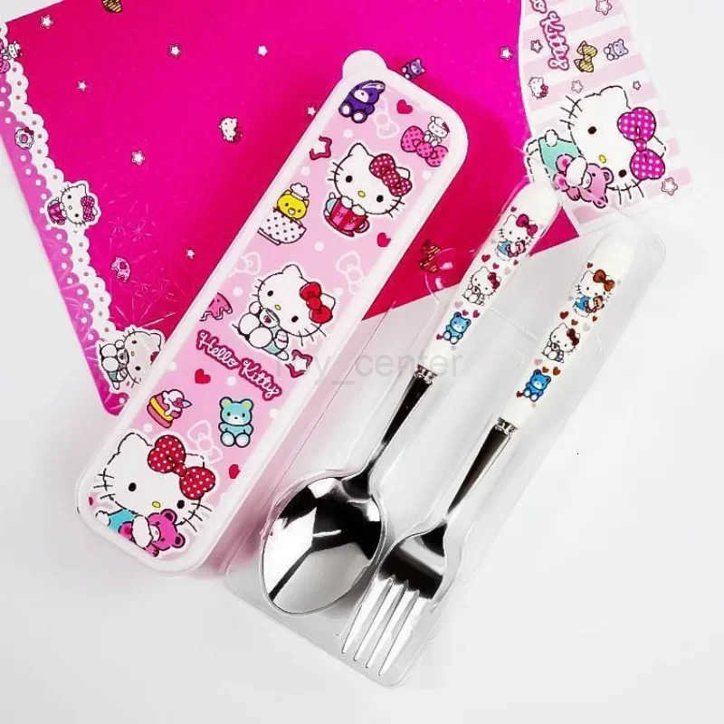 Disney Spiderman Frozen Cars Tableware Combination Cartoon Anime Pattern Cutlery Spoon Fork Set Boxed Birthday Gifts for Kids H251215