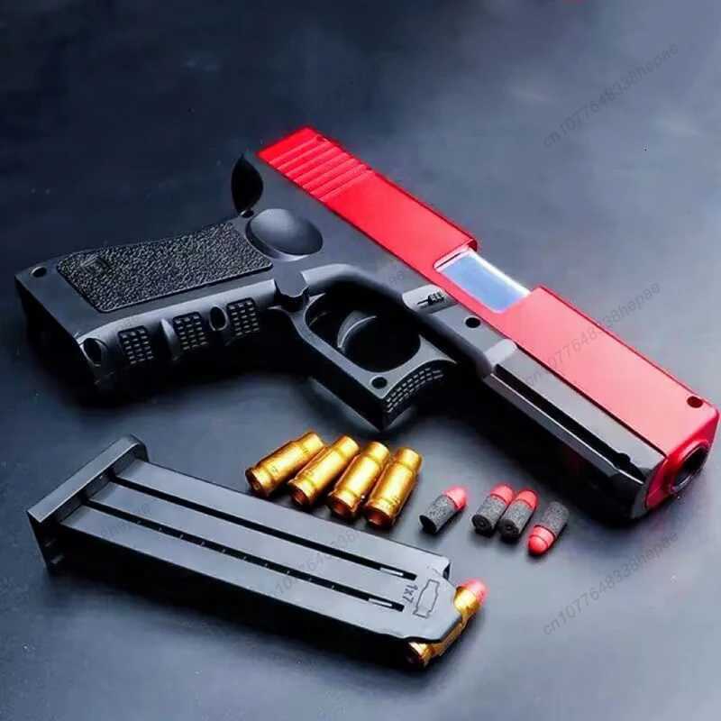 G17 Soft Bullet Toy Gun Shell Ejection Foam Darts Pistol Desert Eagle Airsoft Gun With Silencer For Kid AdultXJ251215