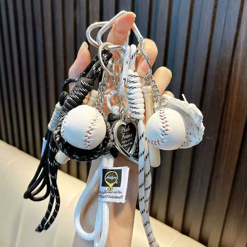 Simulated Baseball Funny Baseball Keychain Car Key Holder Bag Charm Woven Climbing Rope Ornament Decoration M251215