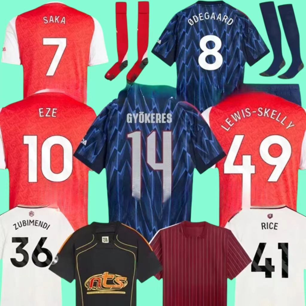 25 26 MADUEKEs Sakas RUSS0s Soccer Jerseys Adults Kids Home Away football shirt