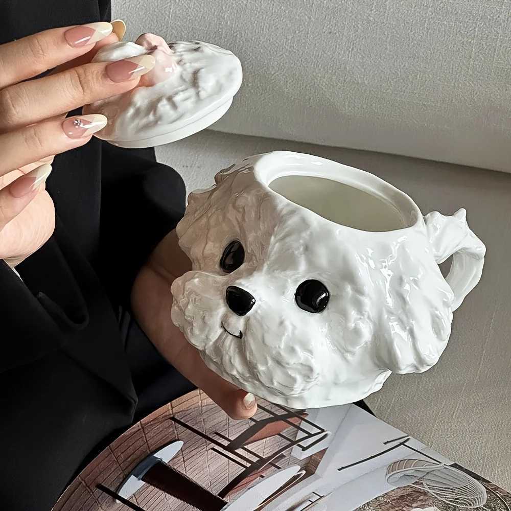 Cute Ceramic Cloud Puppy g with Lid 3D Exquisite Coffee Cup Perfect Birthday Festival Gift Shop Now H251215