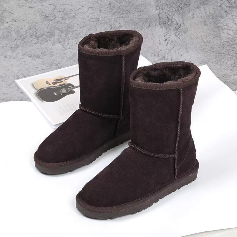 Women Classic Snow Boots Designer Chestnut Slipper Warm Boot Winter Fur Plush Booties Black brown Ankle boot Casual Coffee Half Knee