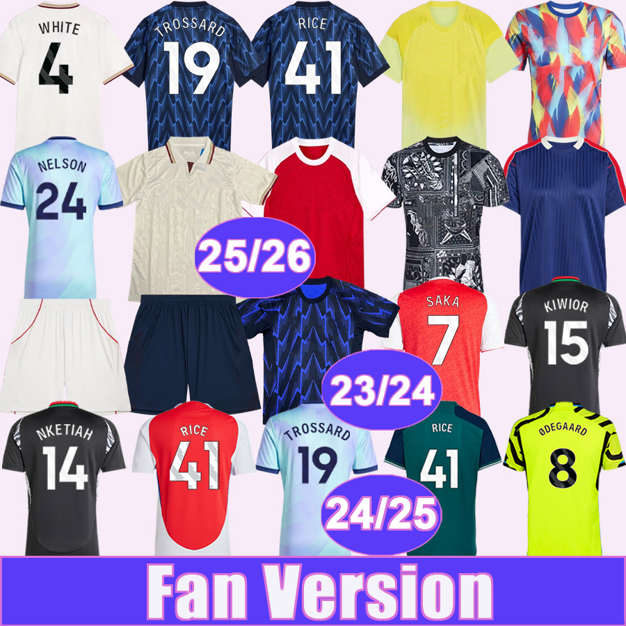 23 26 STERLING G.JESUS Mens Soccer Jerseys TROSSARD G.JESUS SAKA SALIBA GABRIEL Home Away 3rd Special Editions Goalkeeper Football Shirts