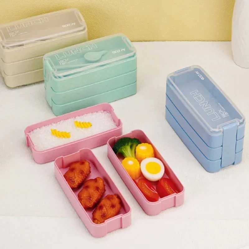 Three-Layer Lunch Box For Kitchen Student Off Staff Plastic Mti-Layer Lunch Box Leakage-Proof Portable Lunch Box H251213