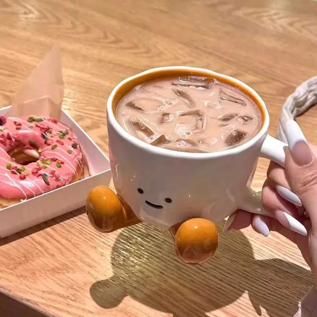 Foot Ceramic Cup Kawaii Coffee g Cartoon Cute Drink Water Cup Breakfast Milk Cup for Friend Christmas Gift He Decoration H251215