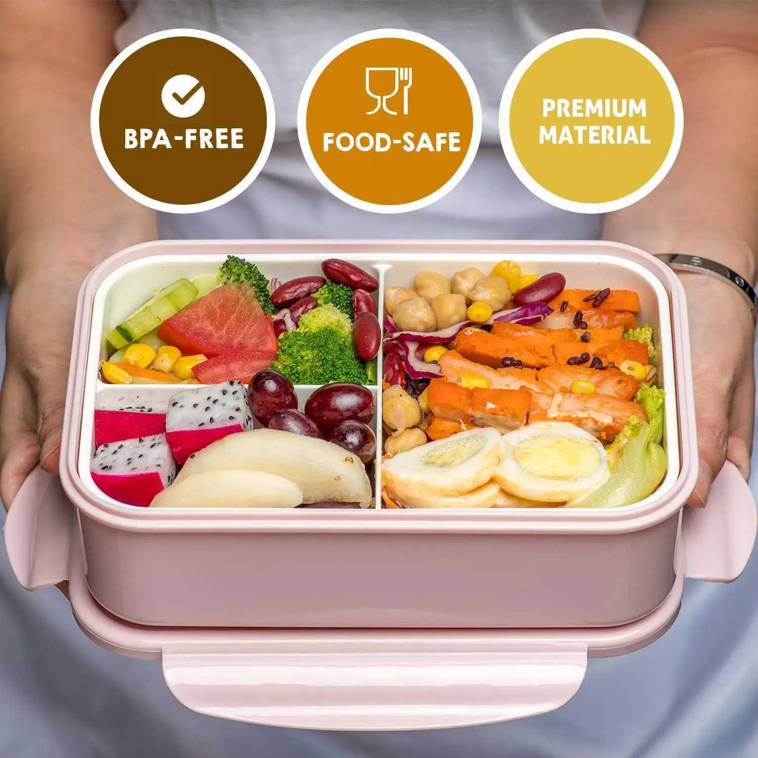1400ML Bento Box with Utensils Leak-Proof BPA- Lightweight for Adts Kids H251213