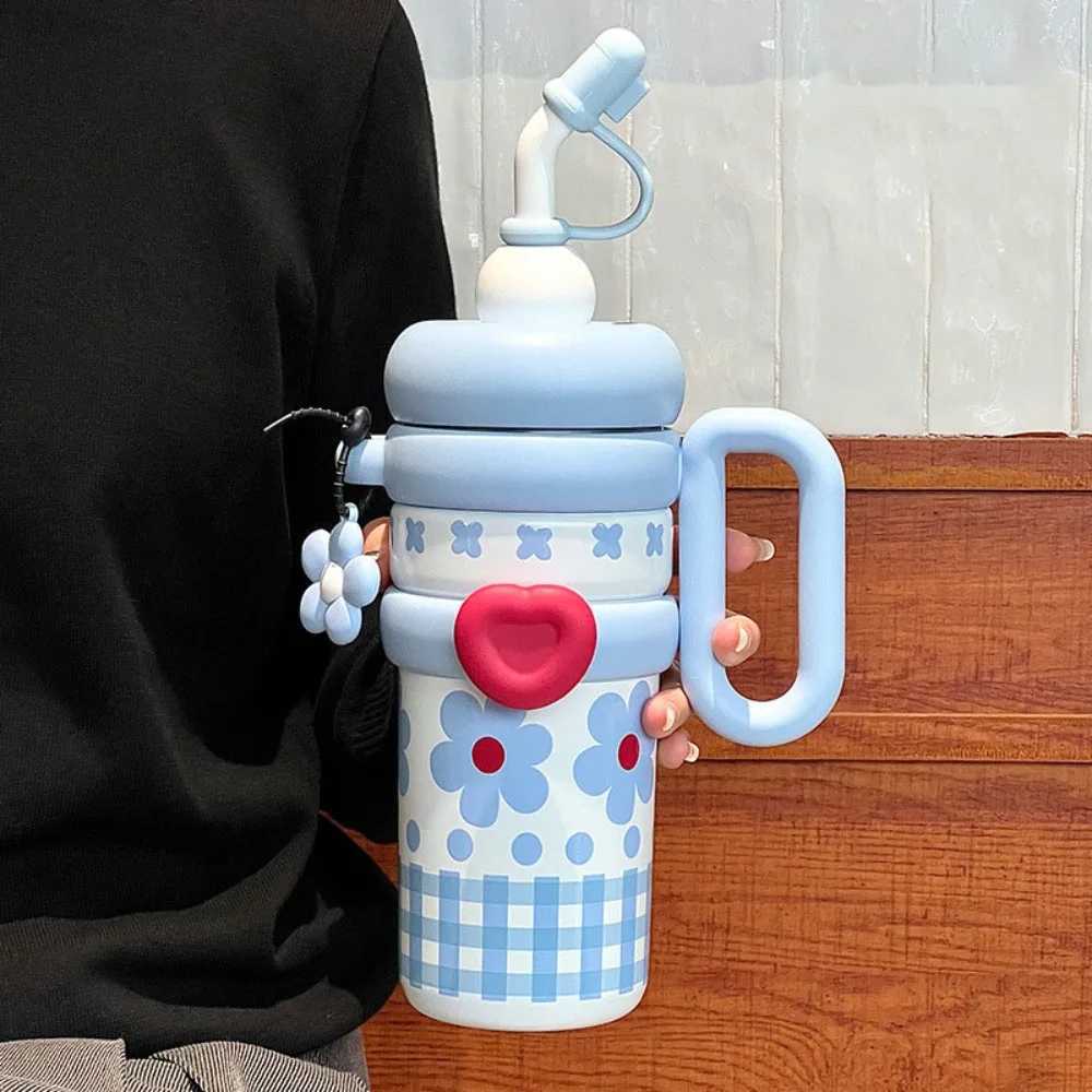 920ML Insulated Thermos with Handle Handheld Thermos Coffee Cup Stainless Steel Large Capacity Sports Water Kettle Travel H251215
