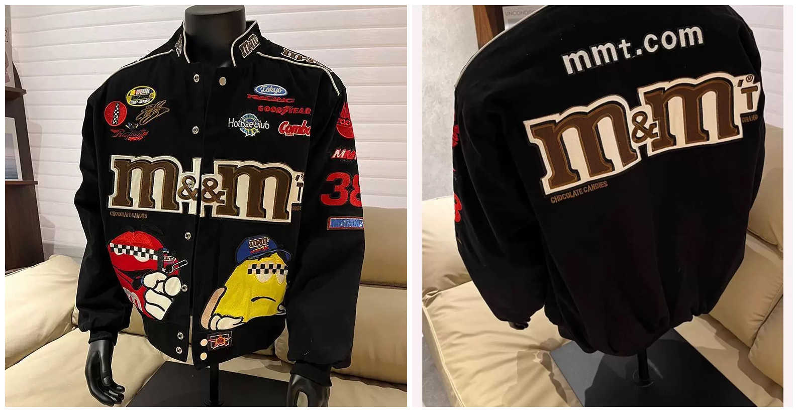 Women's American baseball style jacket for early spring 2026, loose motorcycle style coat.L251215