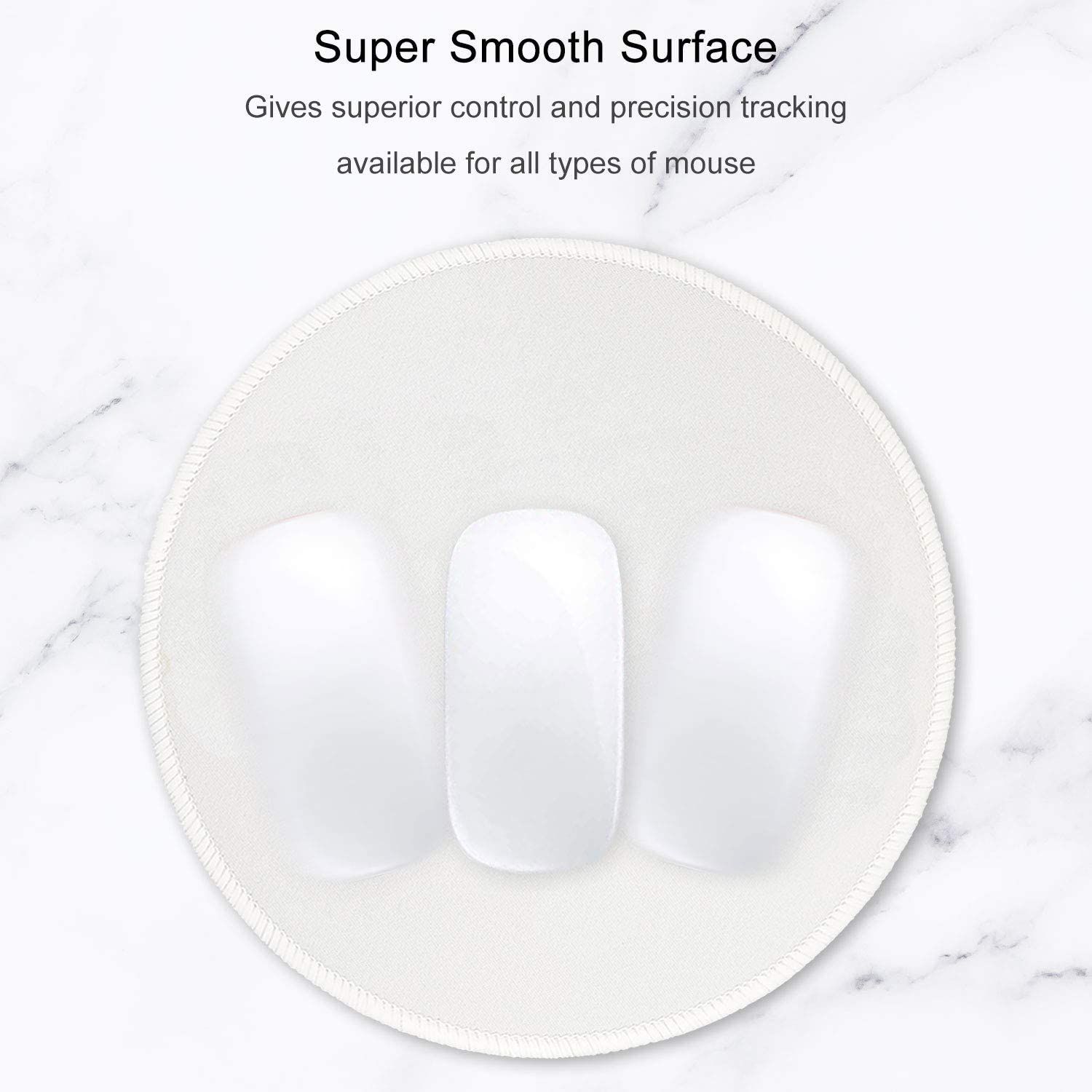 Sublimation Blank Mousepad Blanks with Non Slip Rubber Base Stiched Edge Round Mouse Pad for Heat Transfer Press Printing Crafts