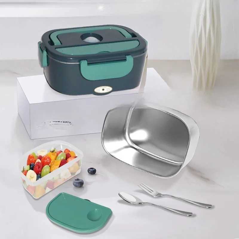 Stainless Steel 304 Electric Lunch Box Dual Voltage 12V 24V Heating System He Car Use Portable Food Container H251213