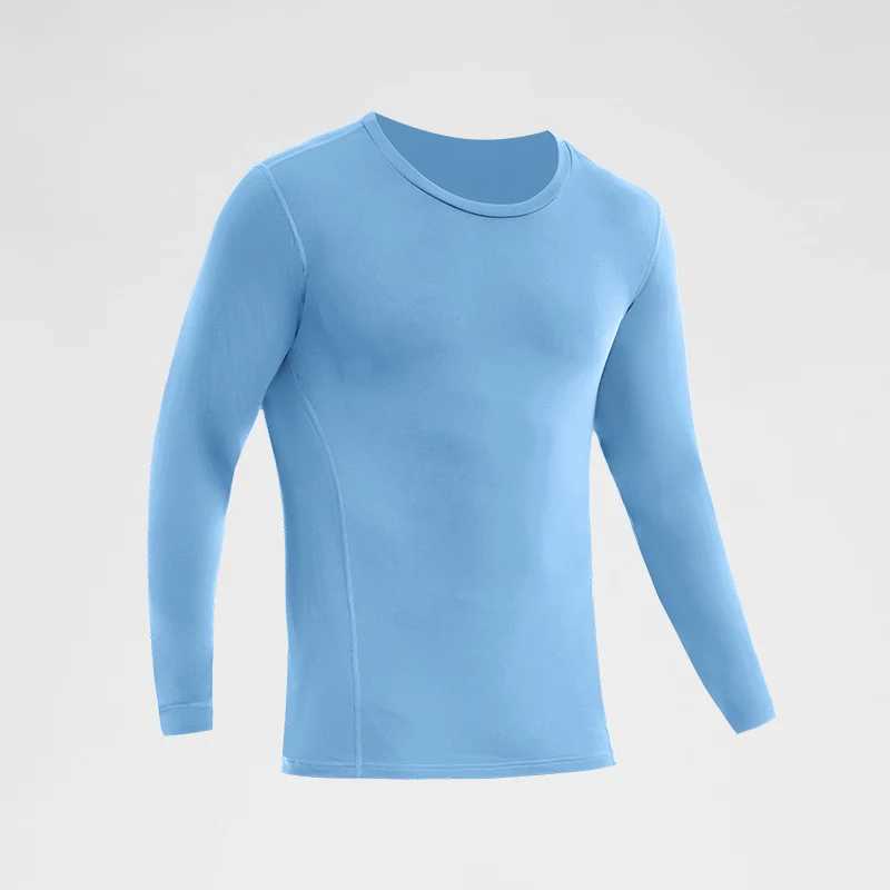 Mens Single-Piece Thermal Underwear Medium-Thick Fleece Cold-Proof Basic Base Layer Top Inner Wear Autumn and Winter G251215