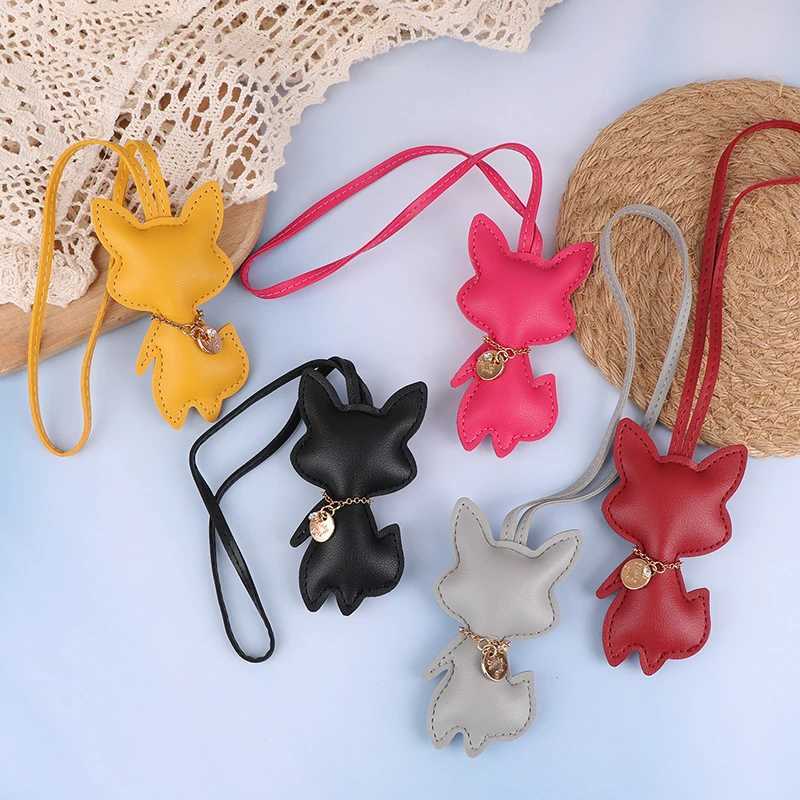 Women Leather Charms Bag Pendant KeyChain Cartoon Pony Rocking Horses Keyring Cute Animal Ornament Accessories Decoration Gift M251215