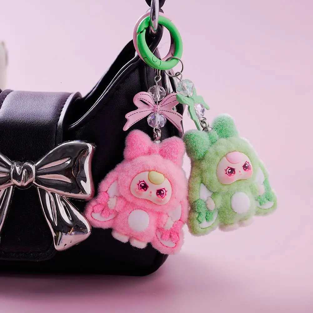 New Plush Butterfly Knot Decorative Pendant Keychain Plucked Big Ears Three Year Old Cartoon Bag Pendant And s Gifts M251215