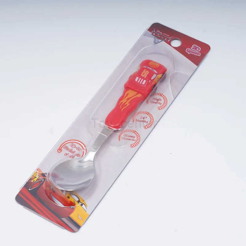 Disney DisneyCarLightning McQueen cutlery Set Animated Cartoon 304 stainless steel fork and spoon Box 3D childrens Xmas gift toys H251215