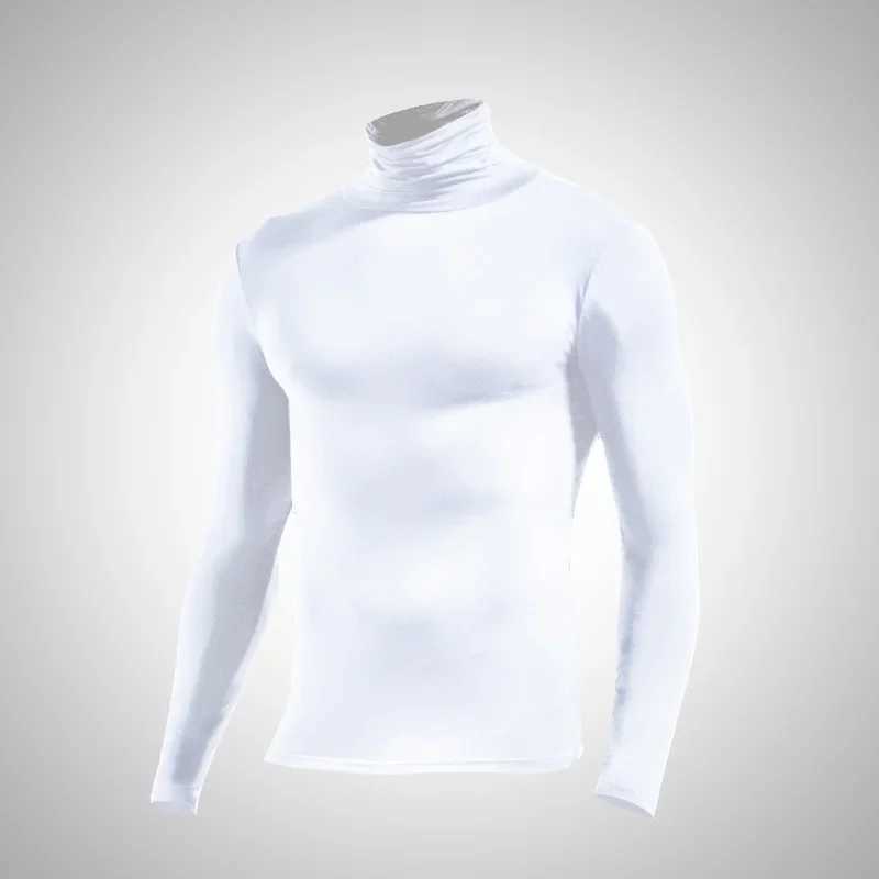 Autumn Winter Mens Turtleneck Sweaters Casual Thermal Long Sleeve Slim Fit Pullovers Stretch Basic Tops Sweatshirt Jumper TShirt G251215