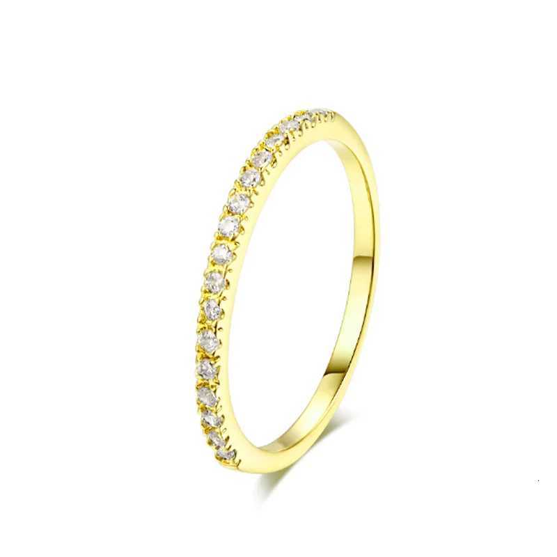 2024 New Arrival Trendy Rose Gold Silver Color Round Fashion Ring for Women Party Gift Jewelry Wholesale R5085A M251215