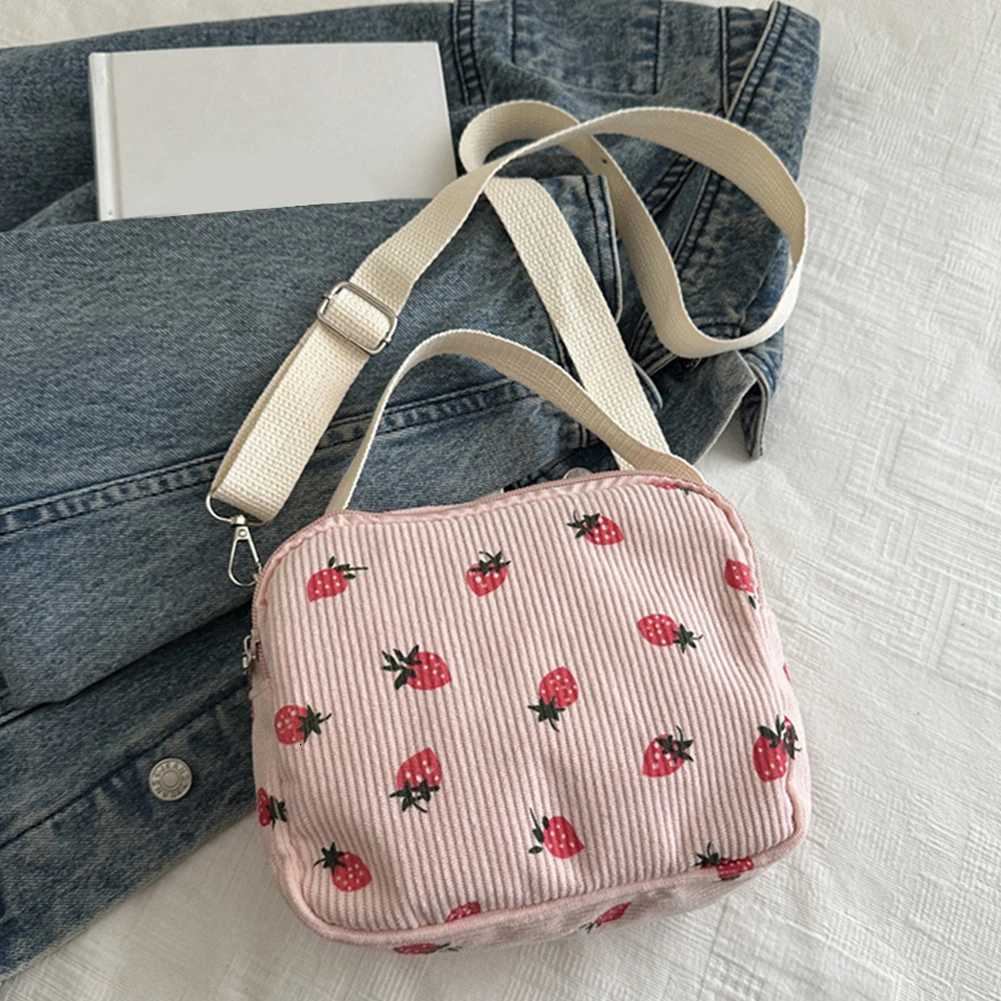 Corduroy Cartoon Shoulder Bag with Adjustable Strap Trendy Crossbody Bag Adorable Shoulder Bag Women Commute BagT251215