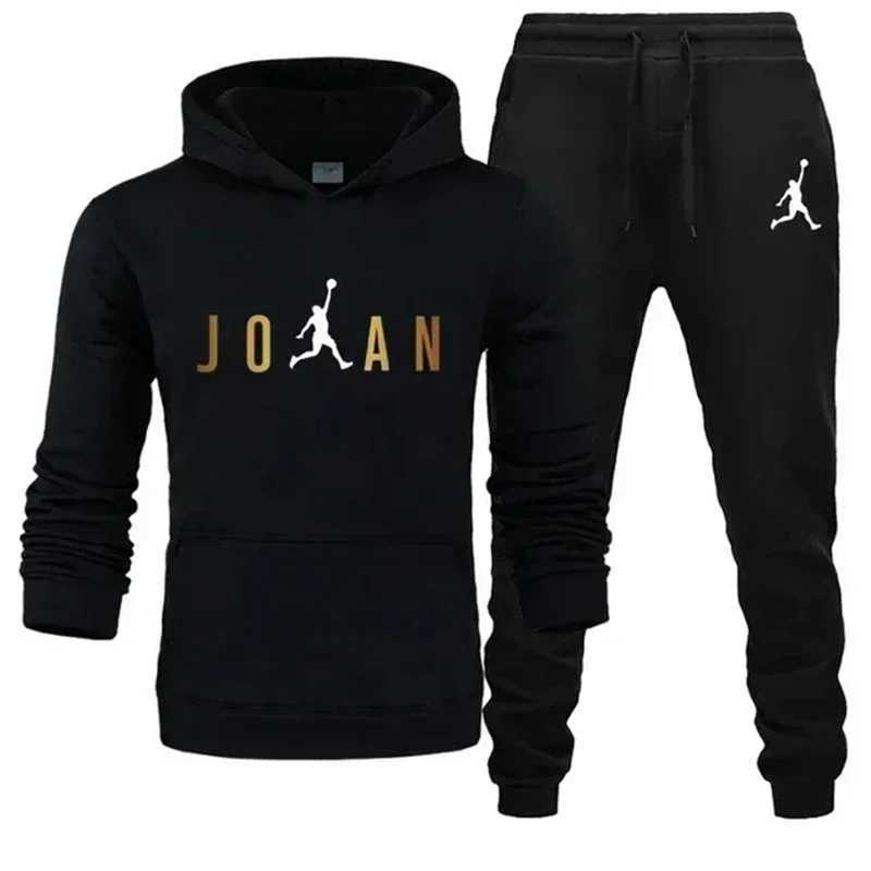 Mens fashionable casual sportswear outdoor jogging set autumn and winter pullover hoodie sweatpants two-piece set X251215 - view 7
