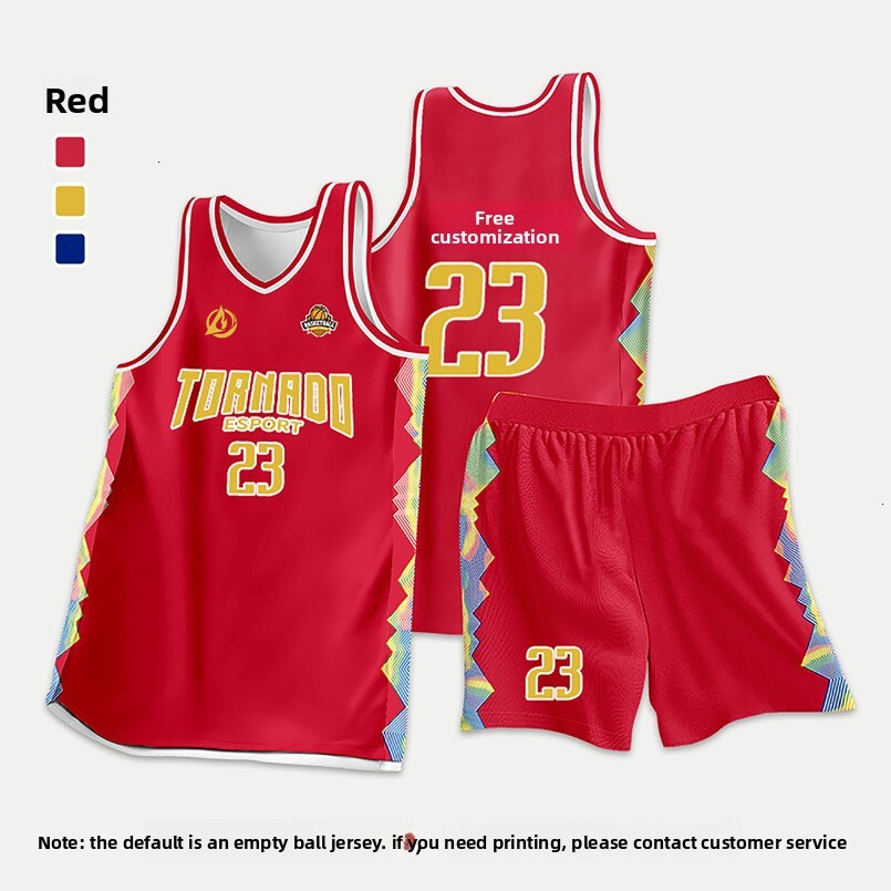 New American Style Basketball for Men and Women, College Student Quick-Dry Custom Village BA Competition Set Training Jersey Printed