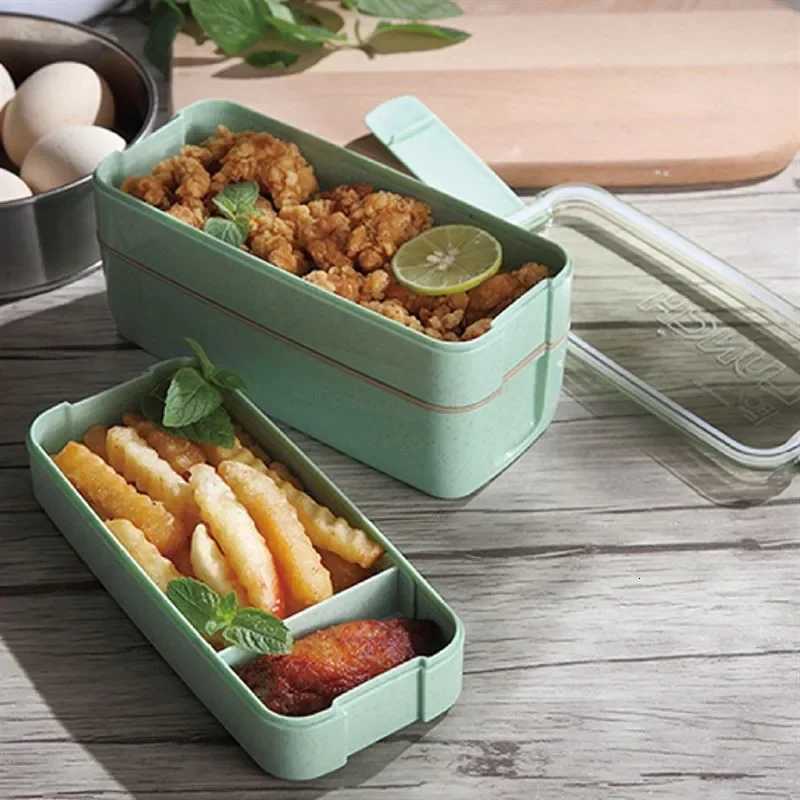 900ml Food Container for Food Bento Box Japanese Thermal Snack Lunch Box for Kids with Cpartment Leakproof Lunchbox Dinnerware H251213