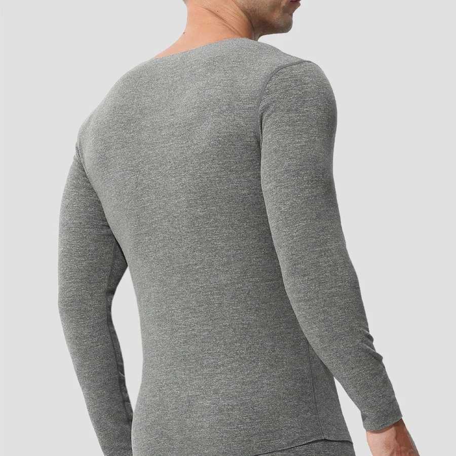 Seamless Thermal Underwear Mens Upper Body with Fleece Thickened Autumn and Winter Single Long Sleeve Undercoat G251215