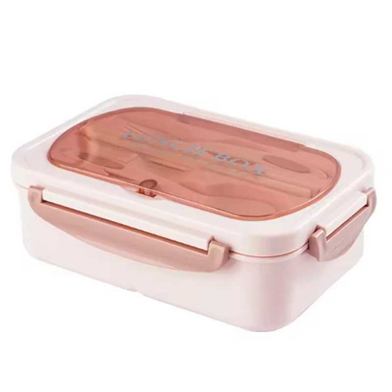 24 Hours SLunch Box With Tableware For Off Workers Square Divided Microwave Oven Bento Box Leakproof Container For Picni H251213