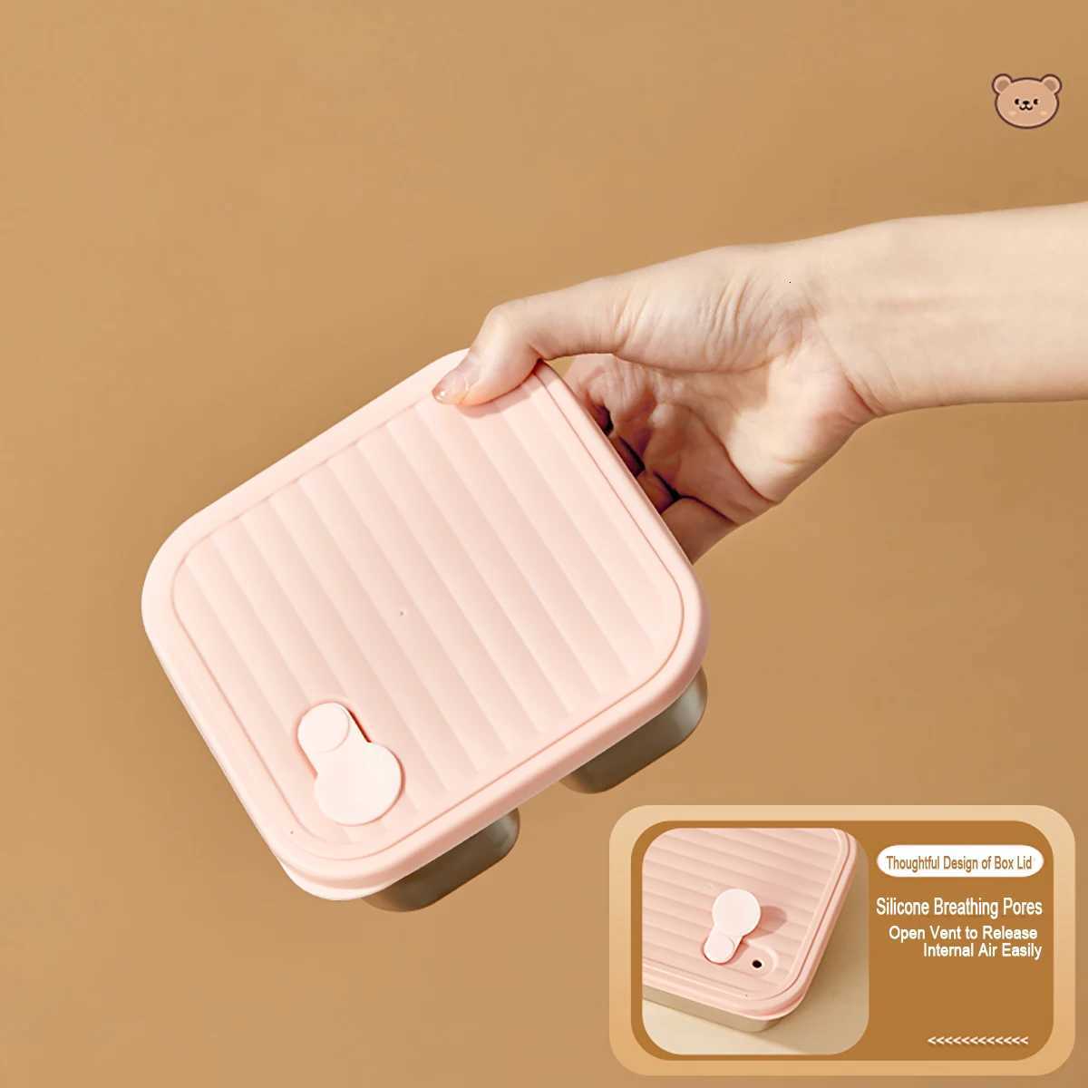 304 Stainless Steel Bento Box With Lid Portable Sed Divided Lunch Box For Kids Student School Fruit Salad Lunch Container H251213