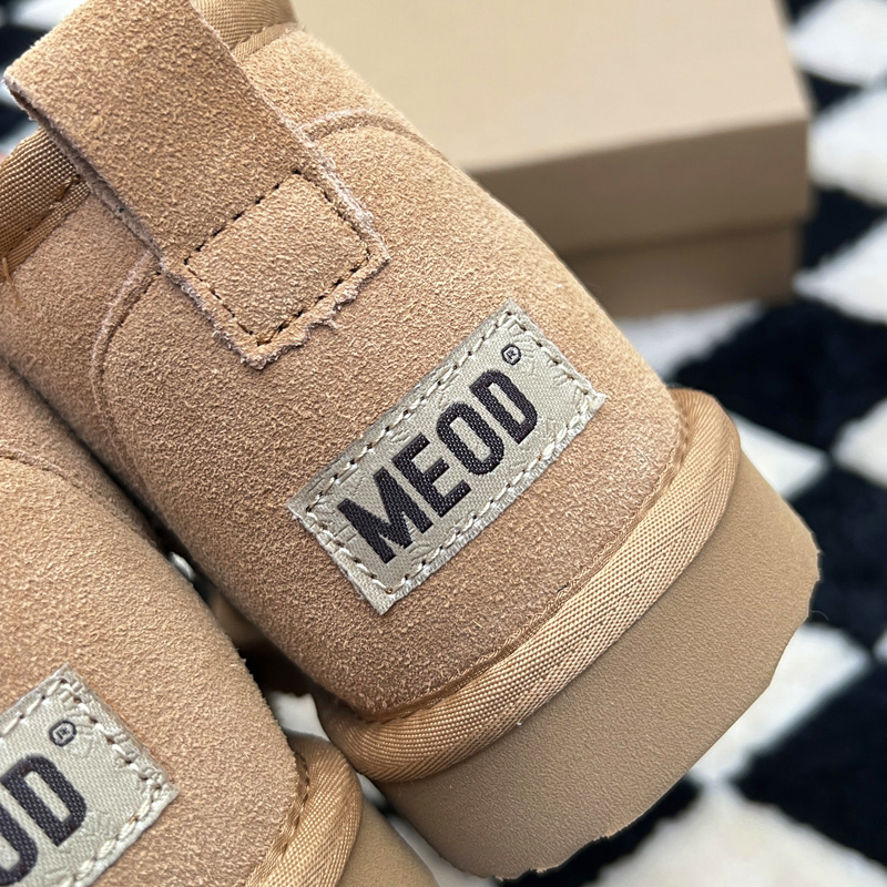 MEOD Slippers Designer Shoes Platform Slides Snow Boots Women Womens Chestnut Wool Slides Fluffy Leather Slider Ultra Mini Best Quality Ship with box