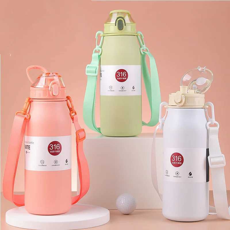 800ML/1000ML Large Capacity Thermos Bottle Stainless Steel Water Bottle Independent Tea Glass Tumbler Thermos Cup Thermal Mug H251215