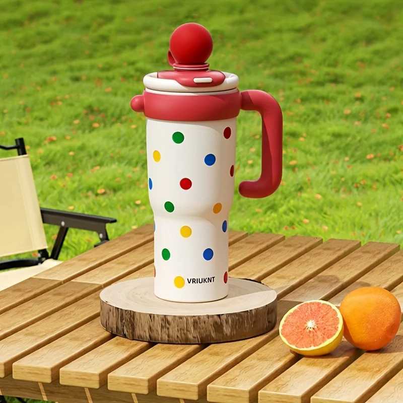 1PC minimst and fashionable stainless steel insulated cup 12L outdoor and car cup ice king cup with two usage methods H251215
