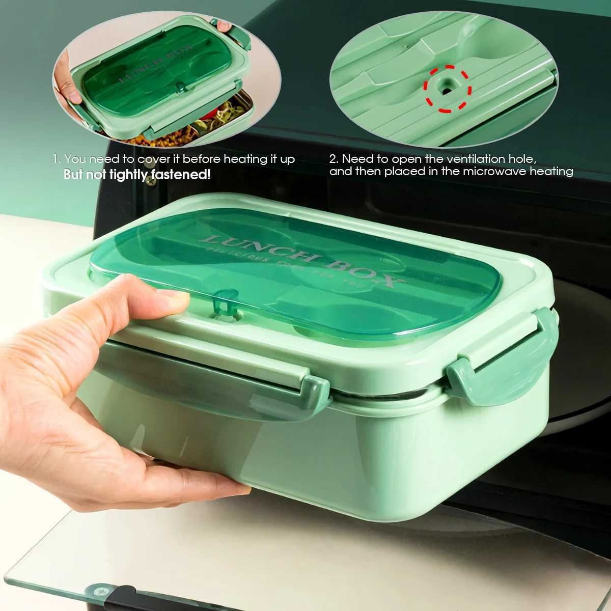 Bento Lunch Box Fruit Food Container For Kids Cpartment Microwave Oven Dinnerware Leakproof Lunchbox Outdoor Camping Picnic H251213