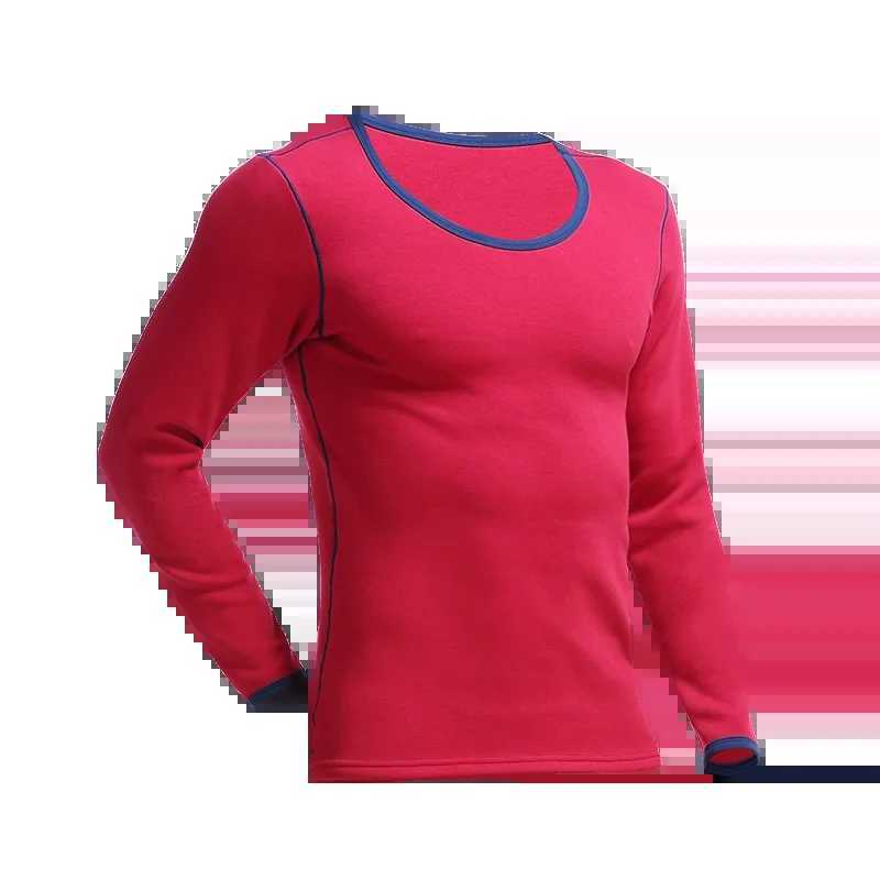 Element winter mens single top plus fleece thickened undercoat cold round neck slim warm underwear top G251215