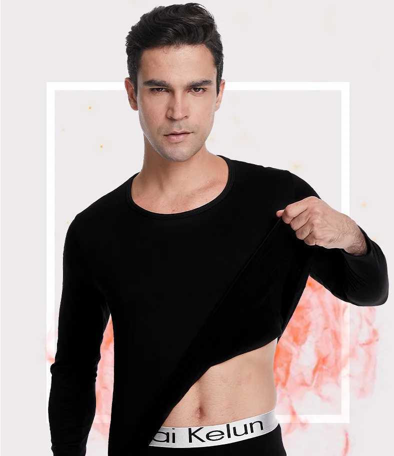 Men Undershirts Mens Winter Thermal Underwear Thin Fleece Elastic Compression Fitness For Winter Sports First Layer Wear G251215