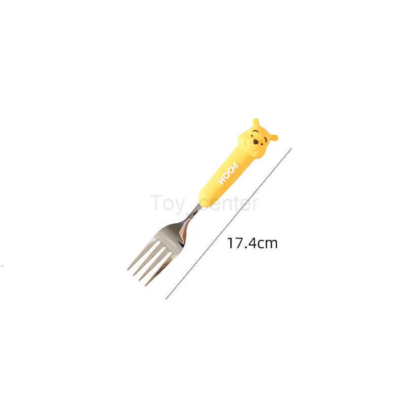 Disney Winnie the Pooh Spoon Fork Kids Tableware Cartoon Kawaii Soup Coffee Spoon Cake Fruit Fork Child Stainless Steel Cutlery H251215