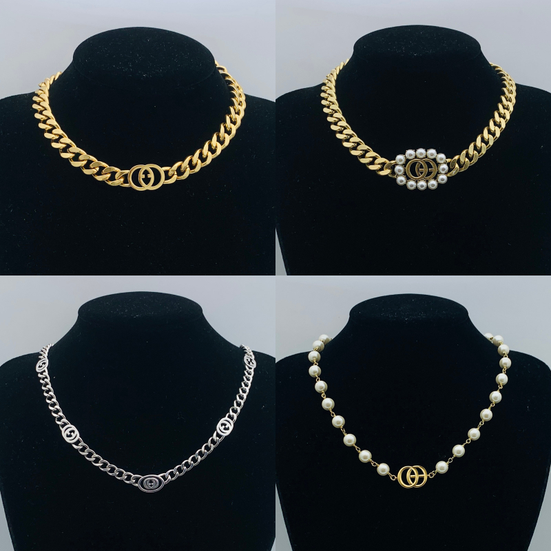 High-end Diamond Necklace Pendants Copper Classic Women Girls Crystal Letter Choker Chain Jewelry Accessories Love Gifts High-quality Necklace