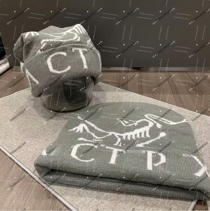 luxury arc cashmere hat embroidered arcient pattern street fashion beanie groto toque Knitted Hat Outdoor Sports Hat Luxury Warm Fitted Hats