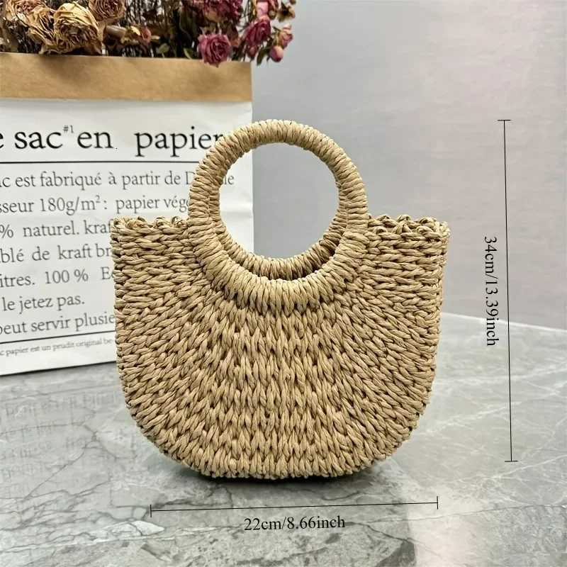 Stylish Womens Straw Woven Shoulder Bag Versatile Crossbody Purse Perfect for Shopping Dates Parties and Work CommuteT251215
