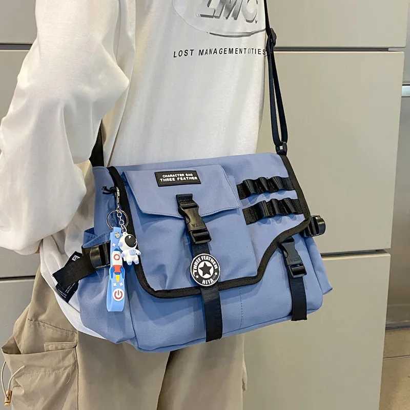 Canvas Crossbody Bags for Women 2023 Nylon Men Postman Student Shoulder Messenger Bag Large Satchel Fashion Bookbag Big HandbagsT251215