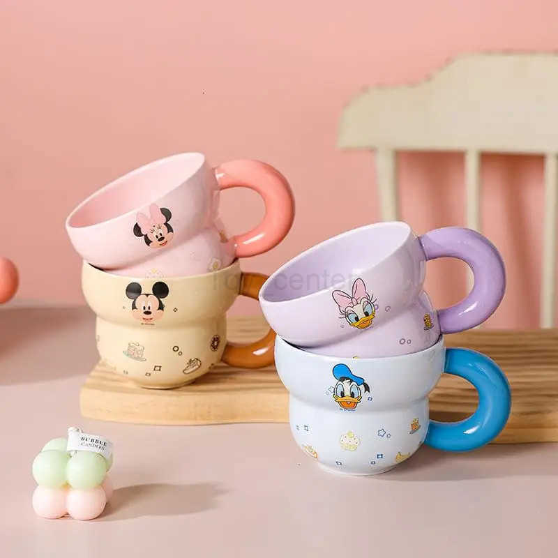Disney Kawaii Cutlery Set Mickey Anime Cute Dinner Plate Rice Bowl Dishes and Dishes Gift Box Cartoon Disc Dessert Plate Gift Wholesale H251215