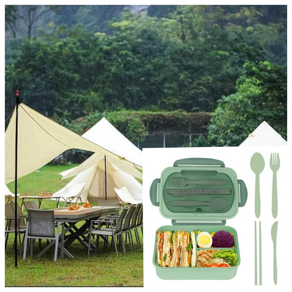 Bento Lunch Box Fruit Food Container For Kids Cpartment Microwave Oven Dinnerware Leakproof Lunchbox Outdoor Camping Picnic H251213