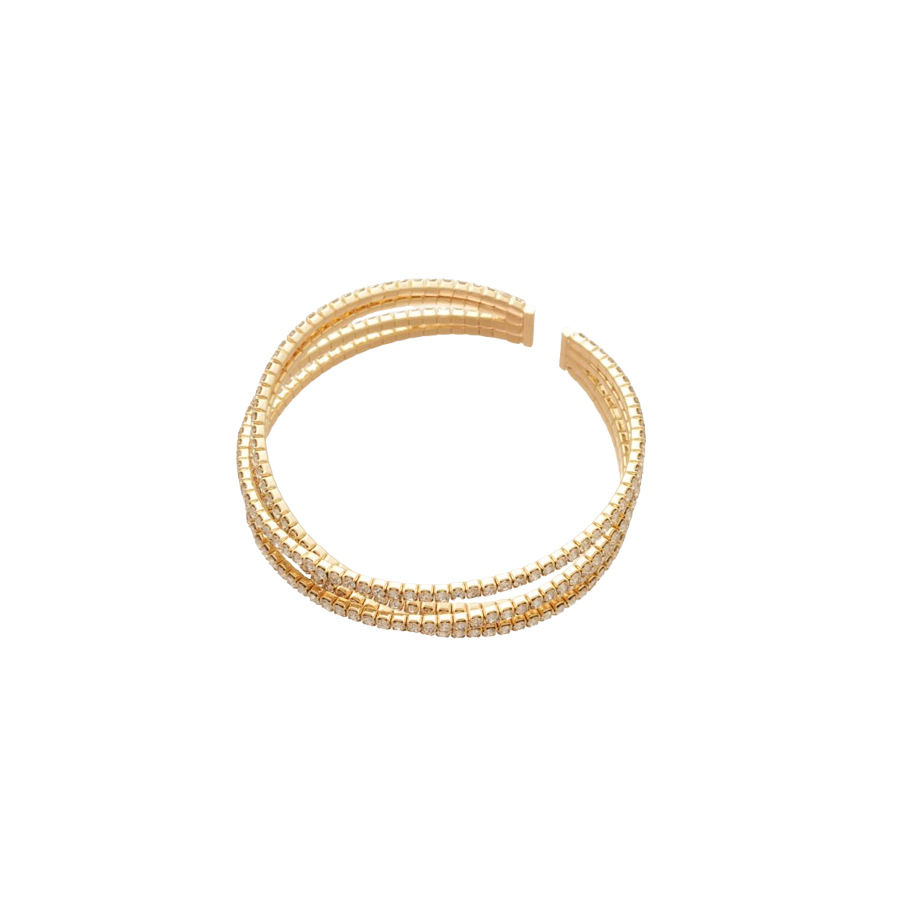 European and American Style Inlaid Diamond Multi-layer Cross Open Exquisite Versatile Daily Commuting Bracelet Light Luxury High-end Feel Women's - view 8
